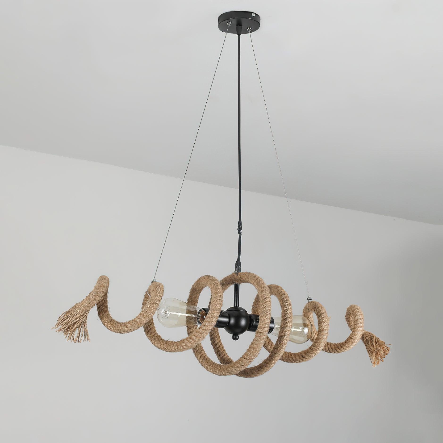 Cirkelvorm Henneptouw Hanglamp