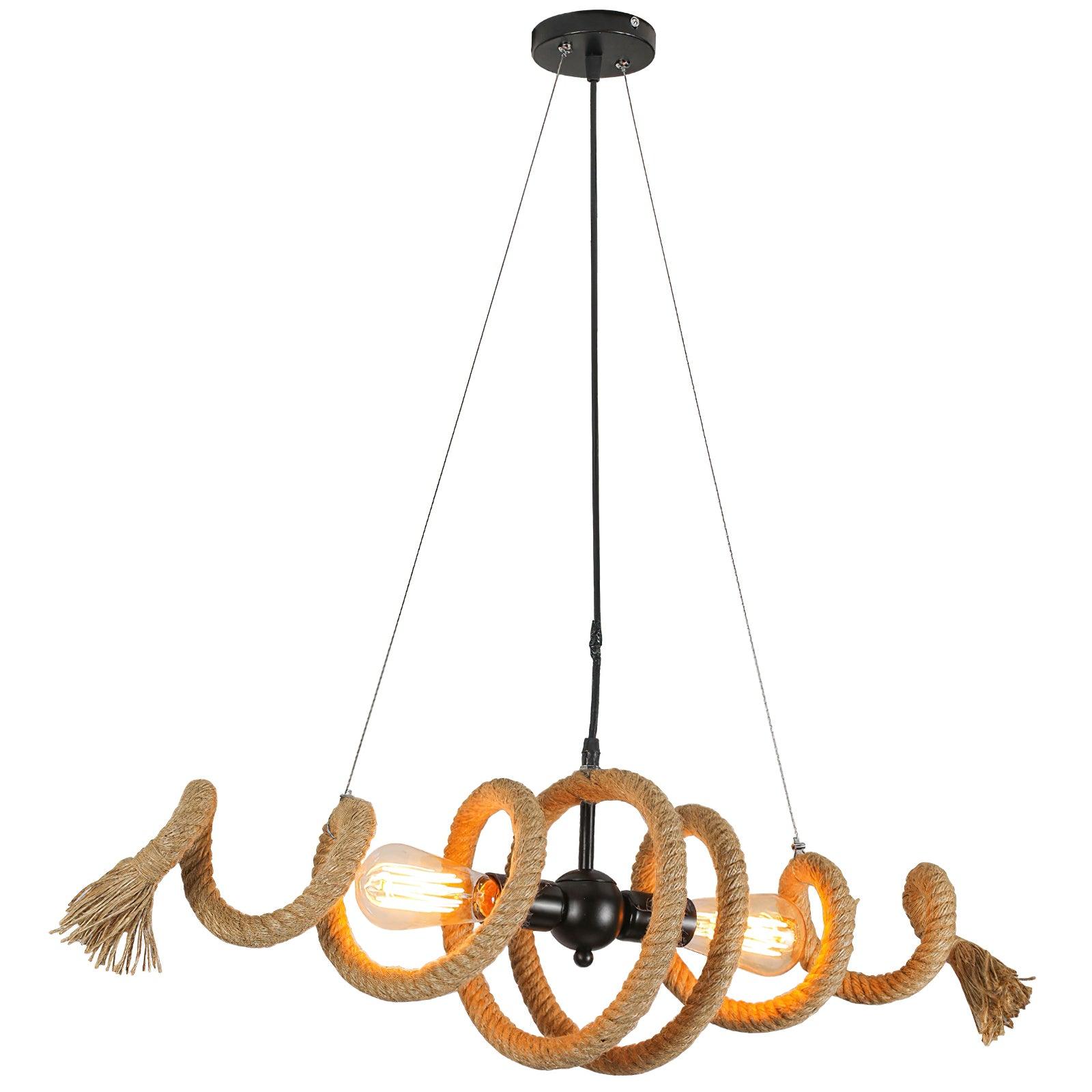 Cirkelvorm Henneptouw Hanglamp
