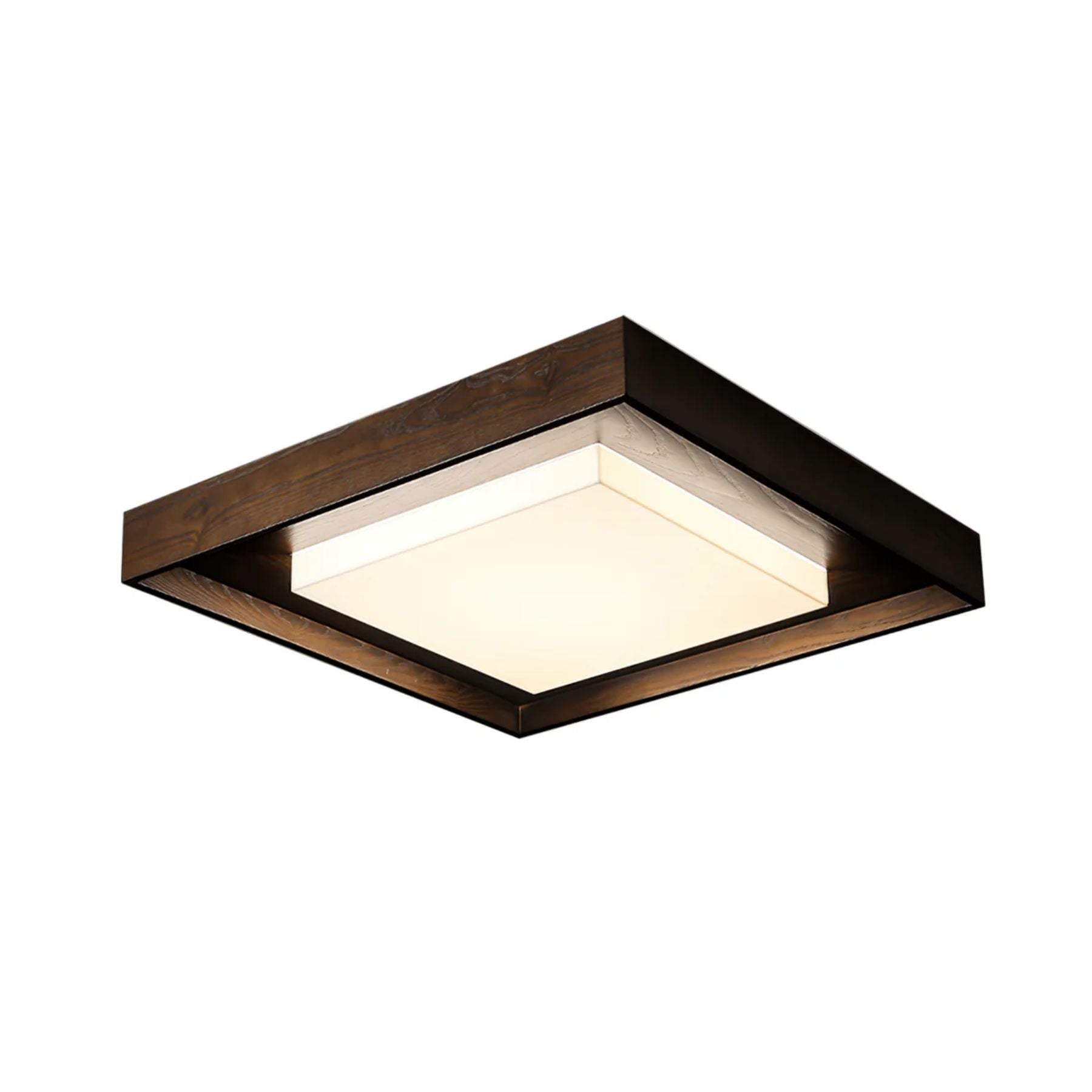 Konise Houtframe Japandi Plafondlamp