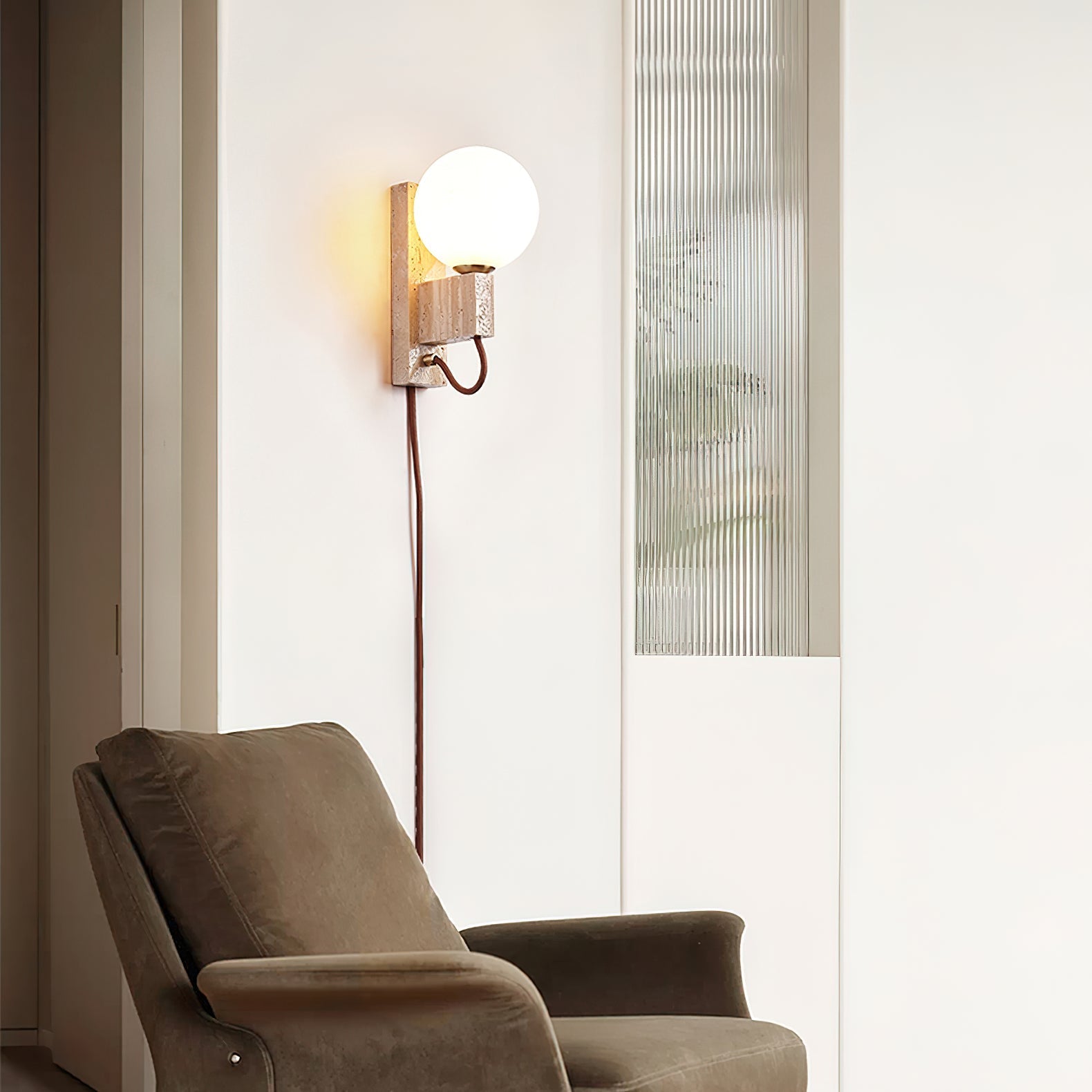 Telisno Travertijnen Wandlamp