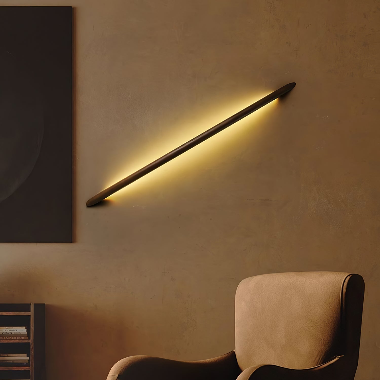 Lonema Gebogen Houten Wandlamp