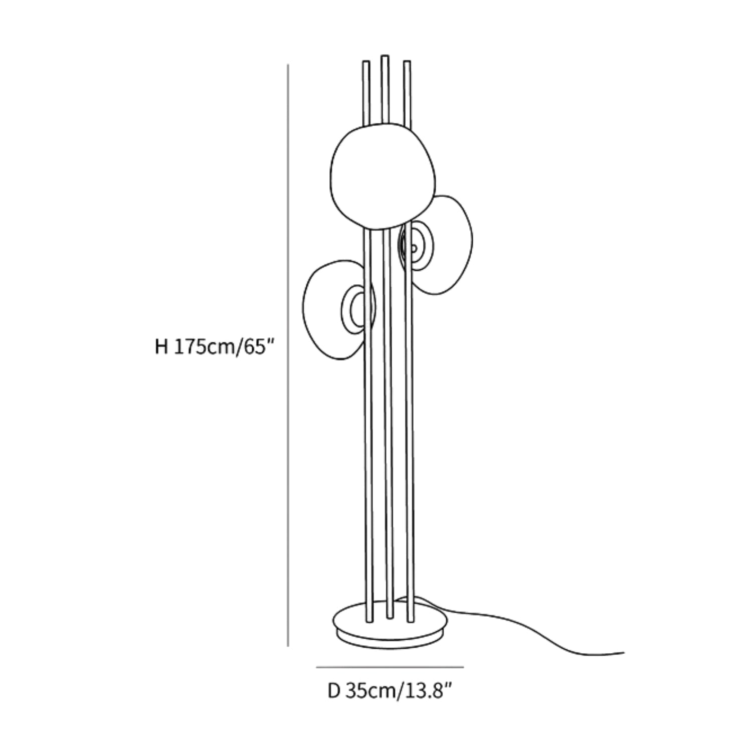 Triple Syrlion Orb Vloerlamp