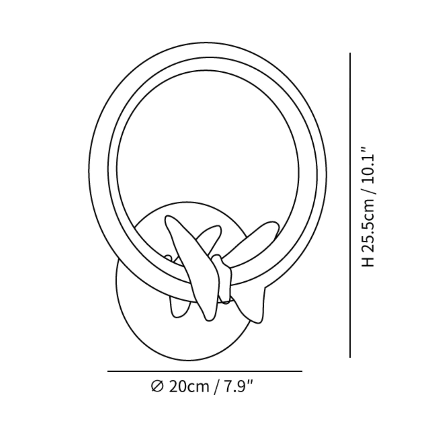 Ringvlinder Wandlamp