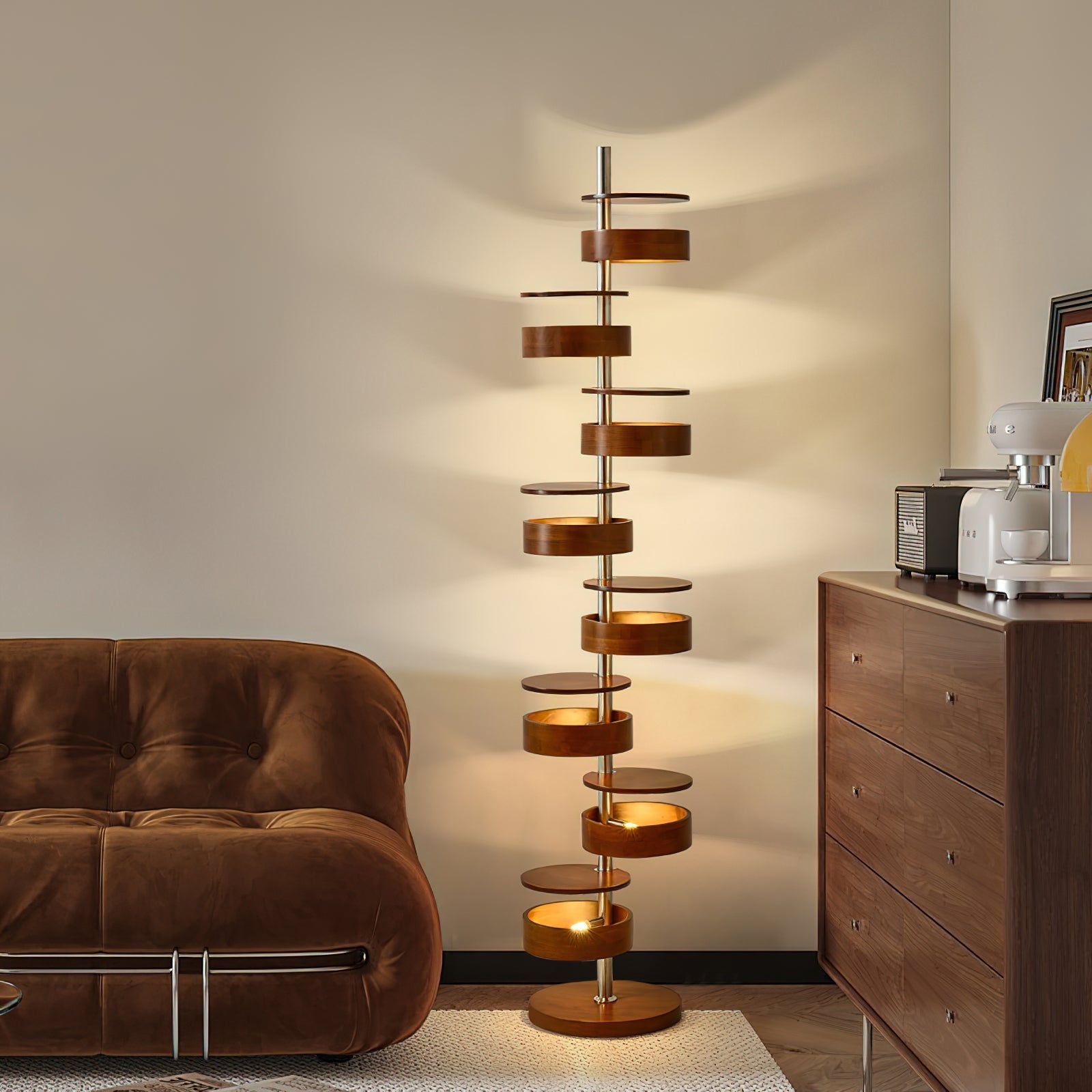 Qenisca Houten Vloerlamp