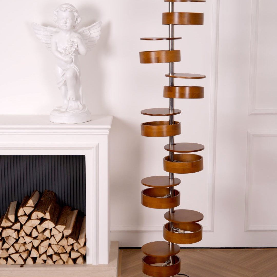 Qenisca Houten Vloerlamp