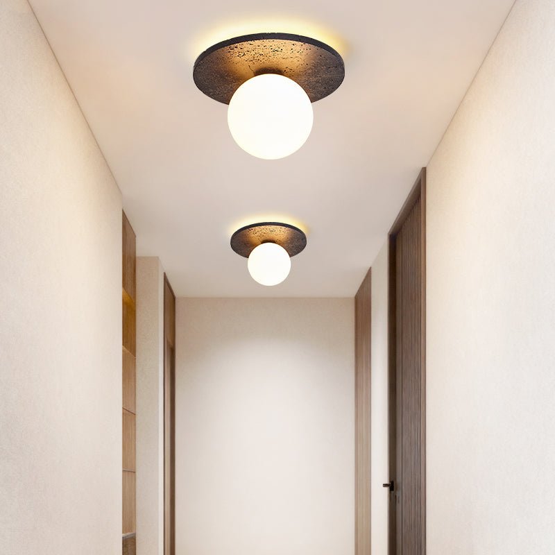 Pello Ronde Travertijnen Plafondlamp