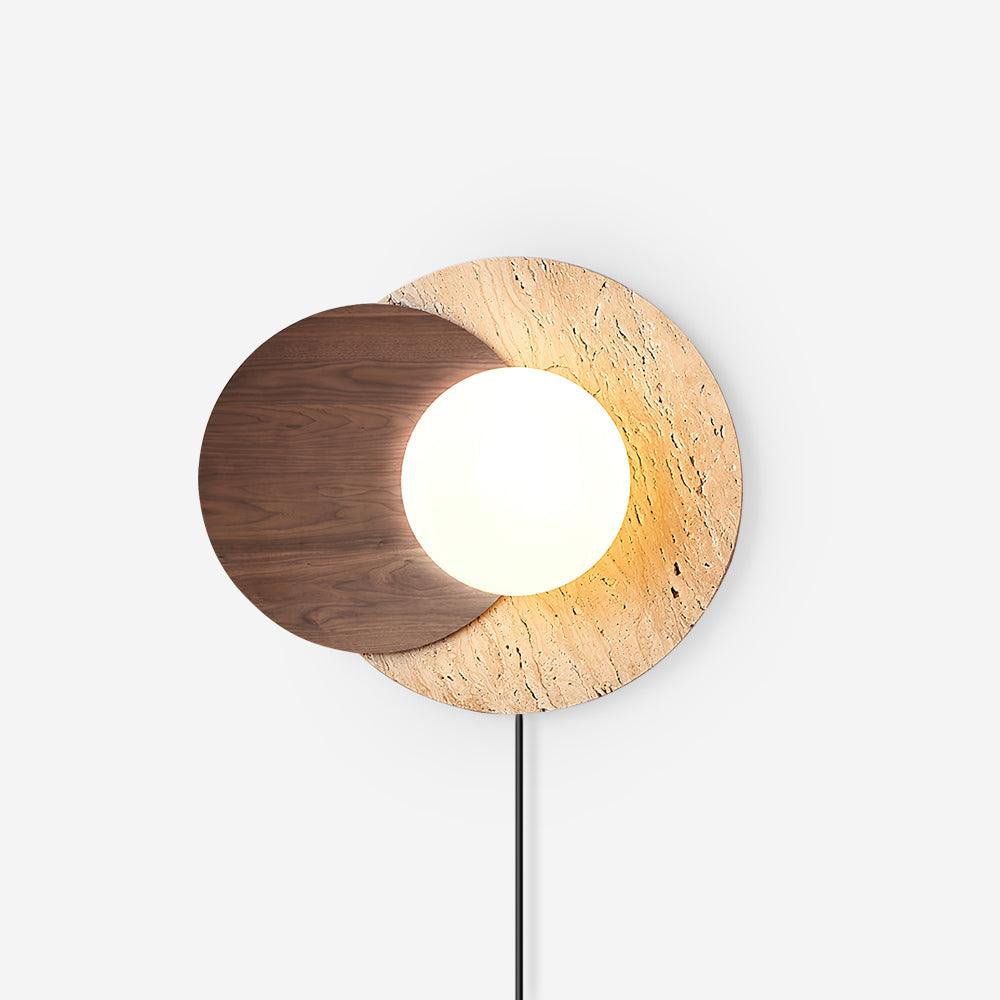 Jemo Travertijnen Wandlamp Met Stekker