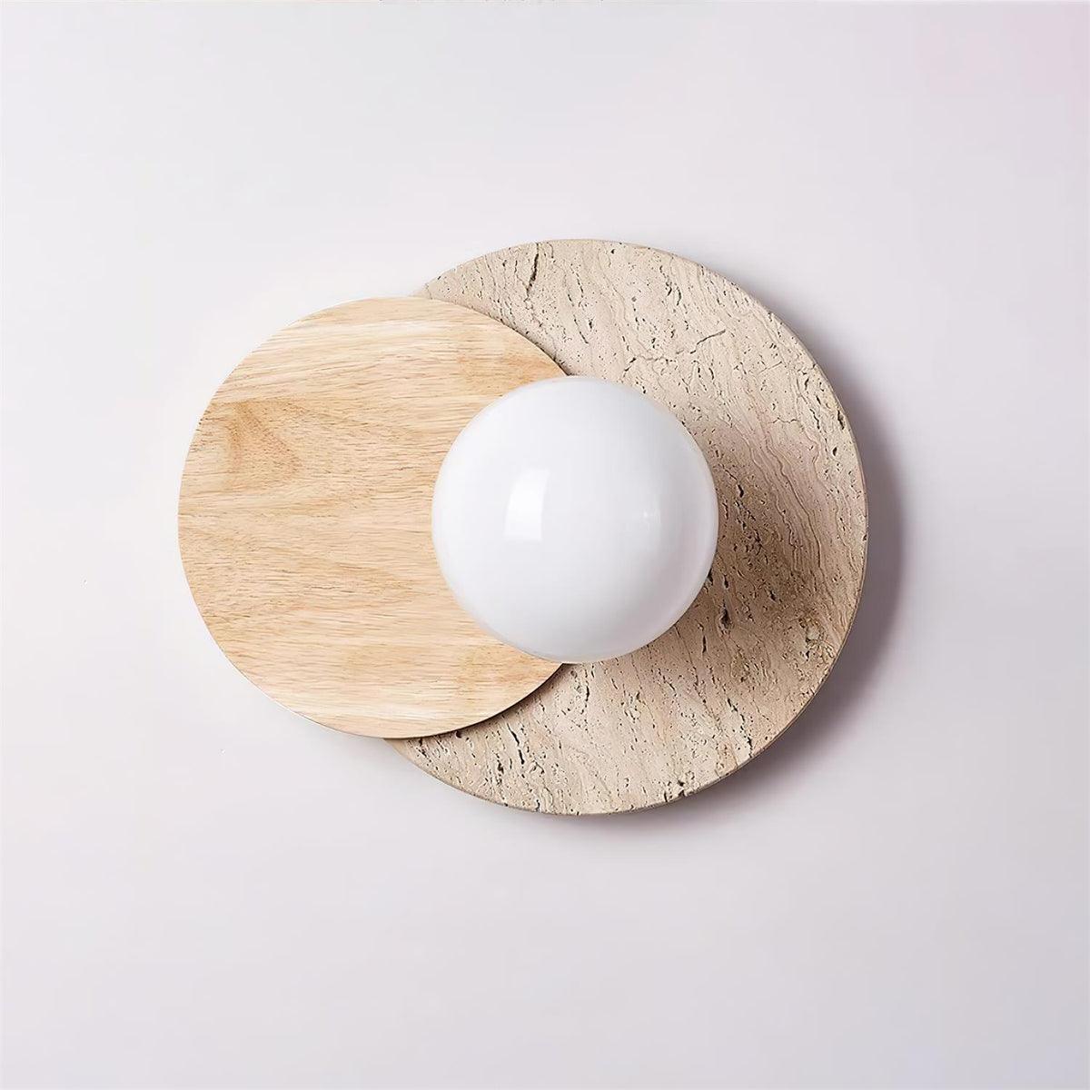 Jemo Travertijnen Wandlamp Met Stekker