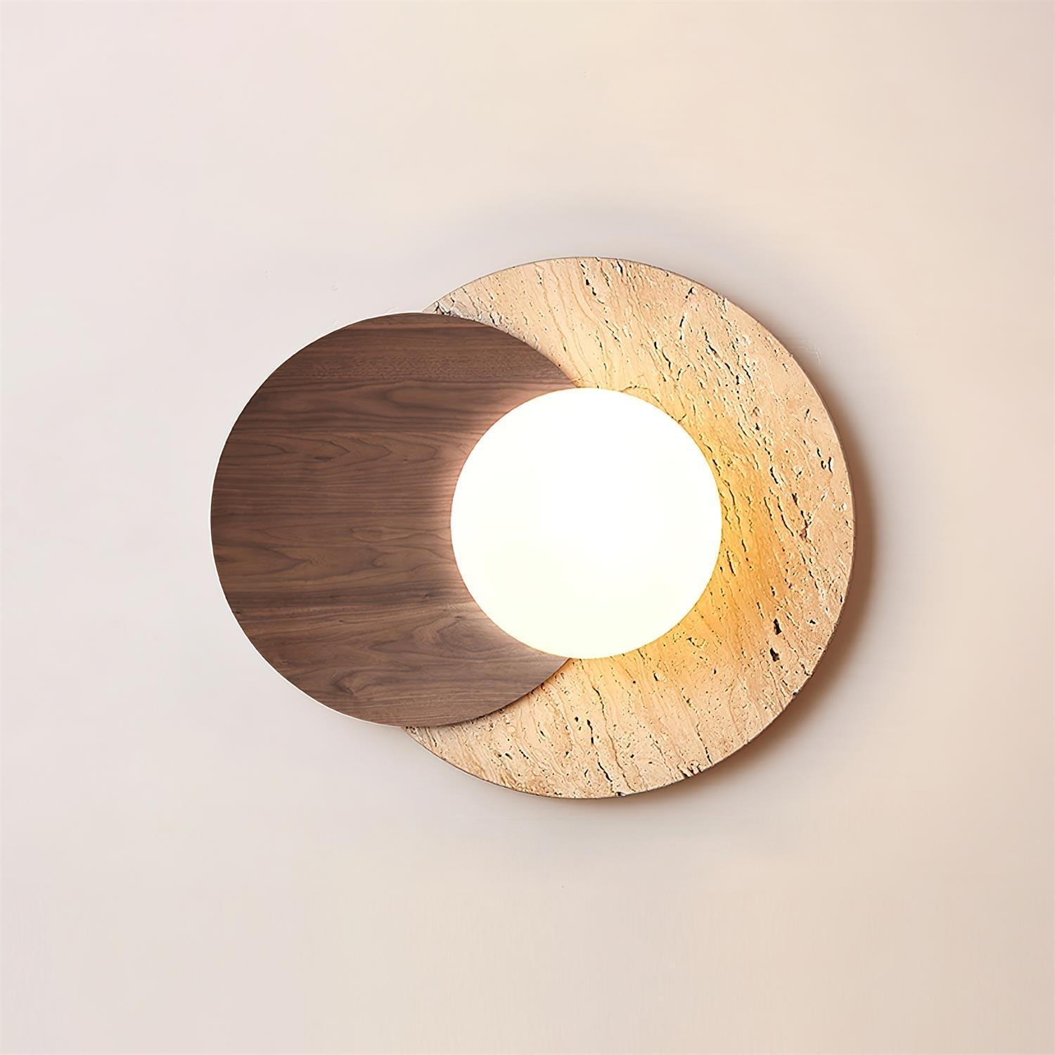 Jemo Travertijnen Wandlamp Met Stekker