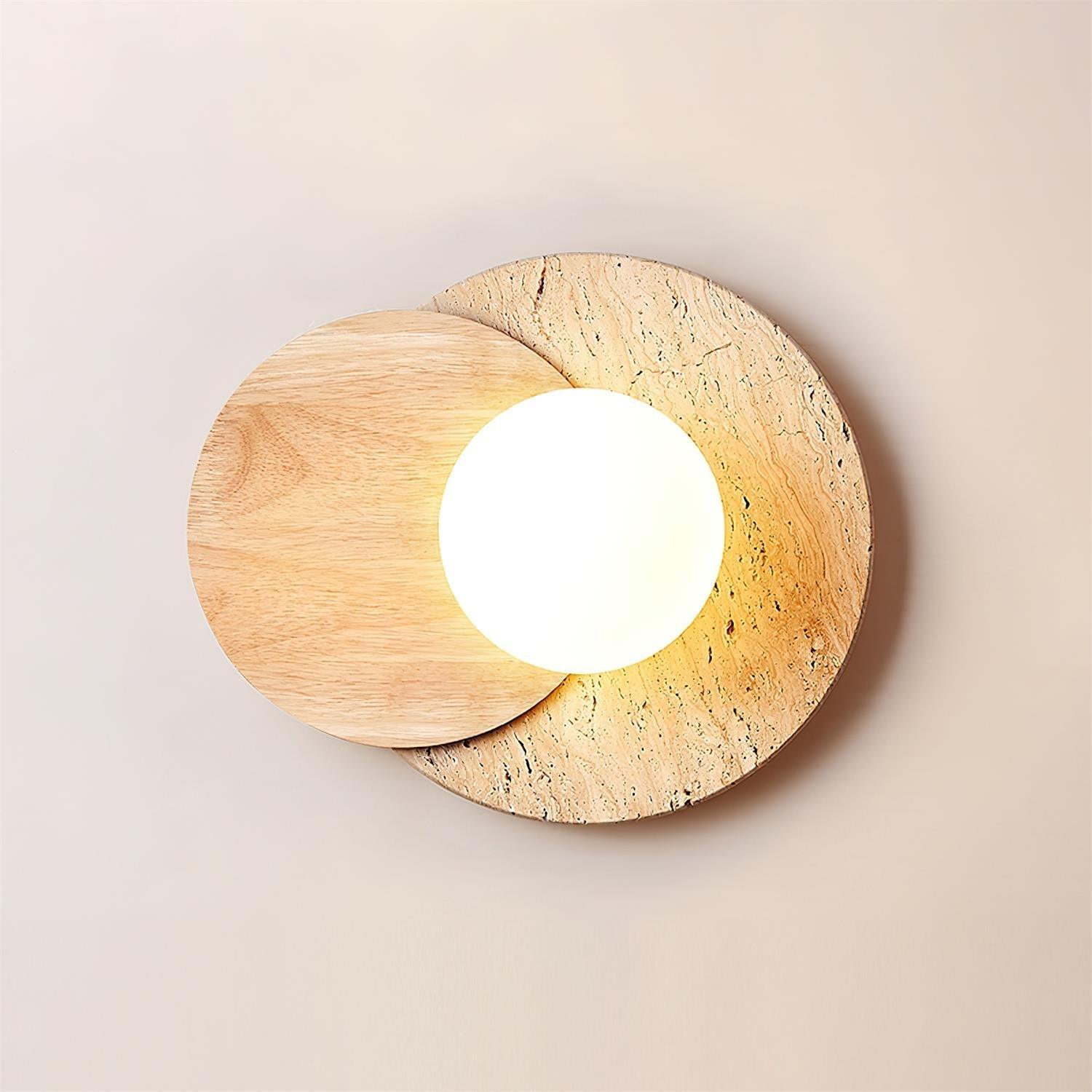 Jemo Travertijnen Wandlamp Met Stekker