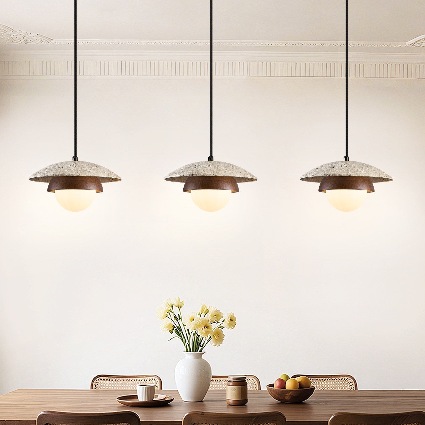 Myzo Gelaagde Travertijnen Hanglamp