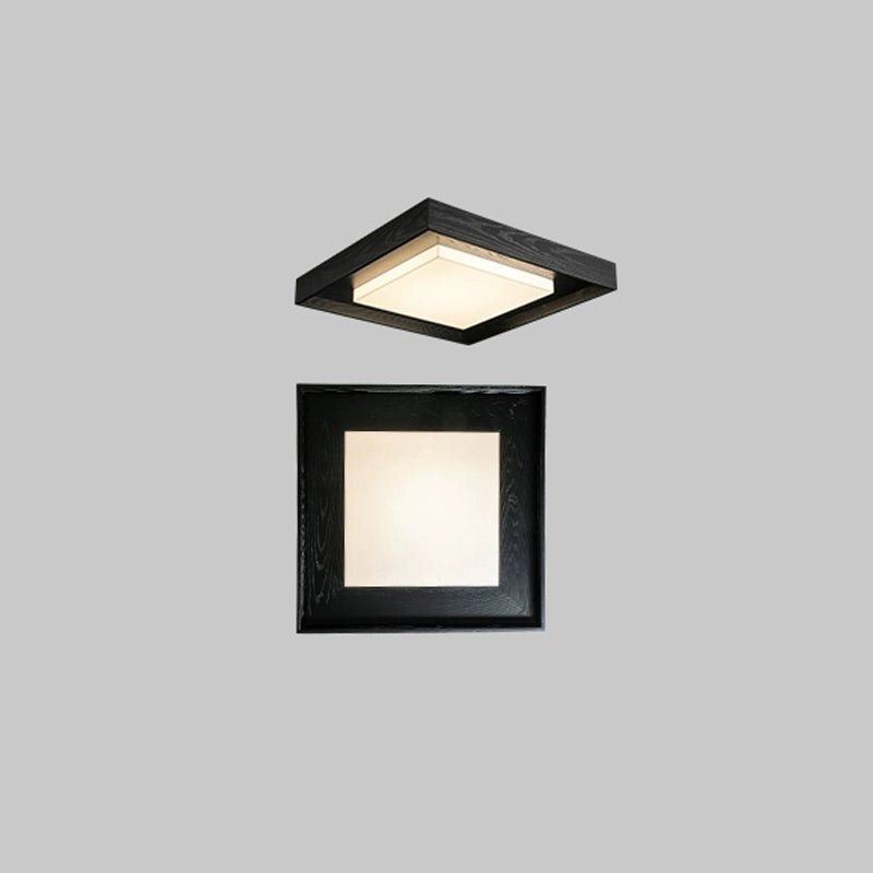 Konise Houtframe Japandi Plafondlamp
