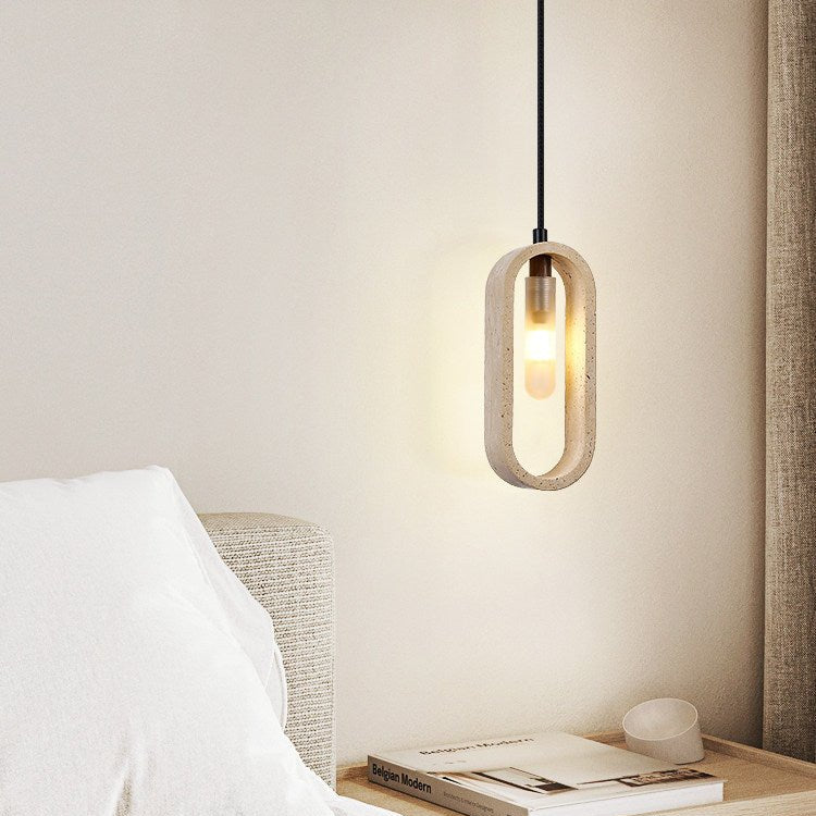 Remo Ovale Travertijnen Hanglamp