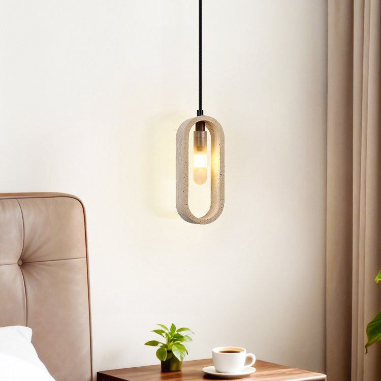 Remo Ovale Travertijnen Hanglamp