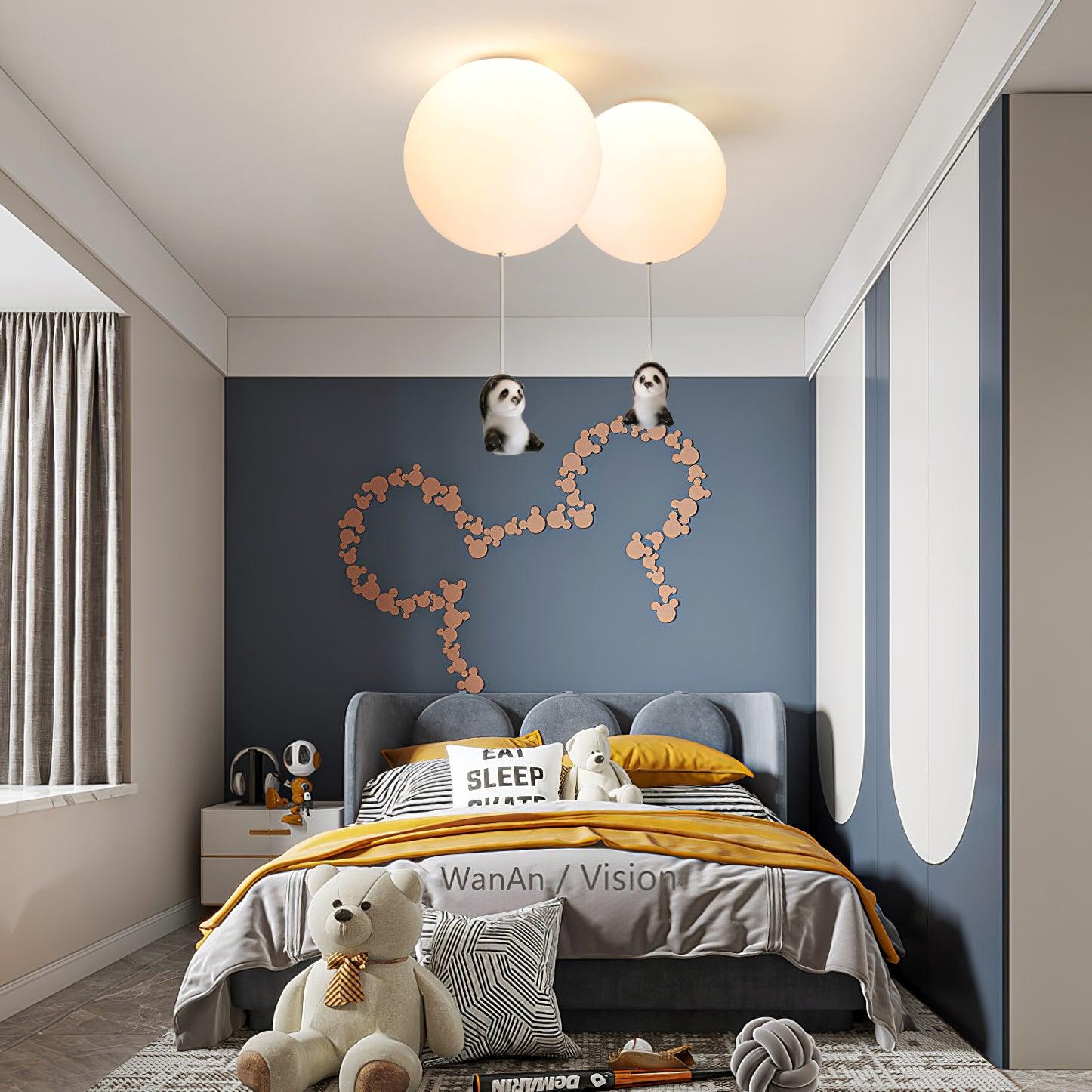 Hangende Panda Beren Plafondlamp