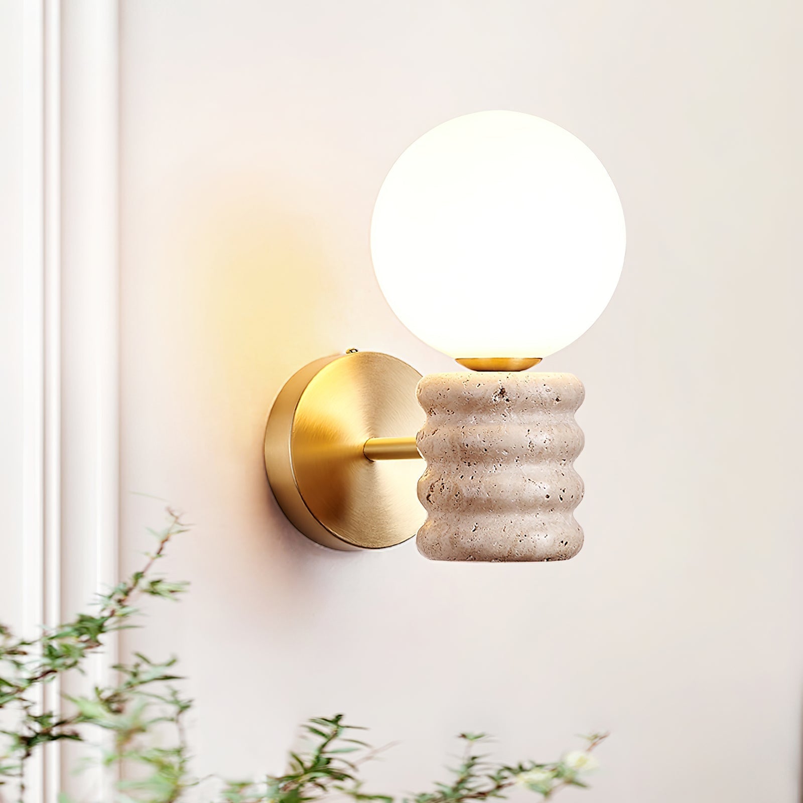 Remo Travertijnen Wandlamp