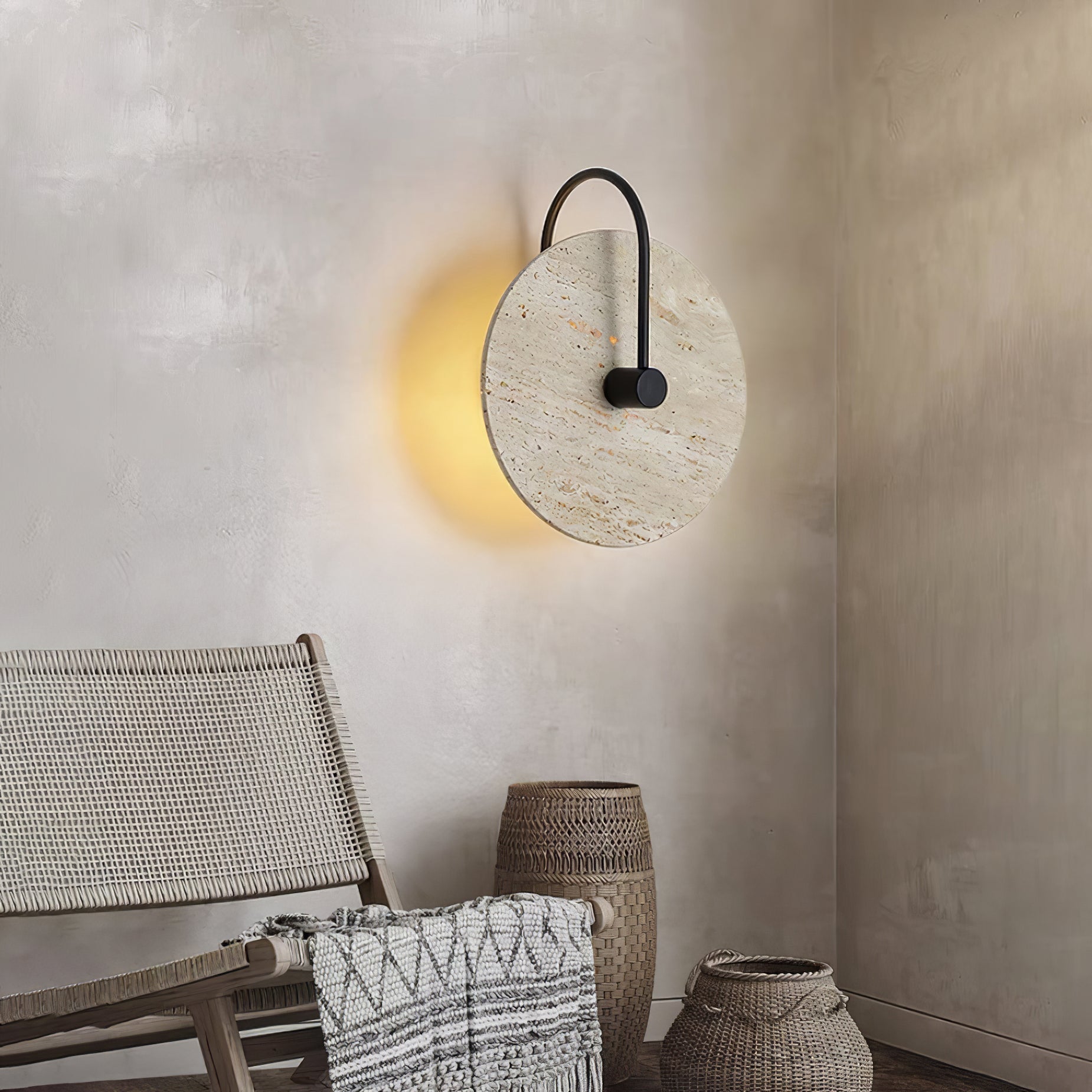 Sedona Travertijnen Wandlamp