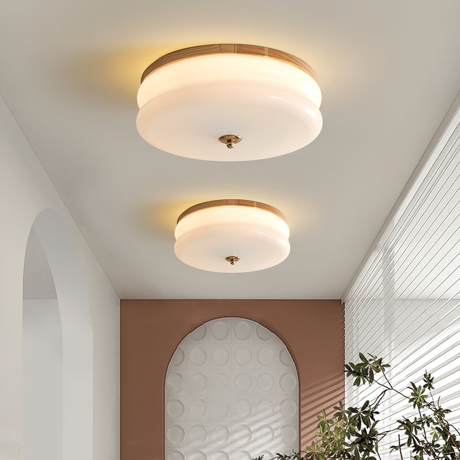 Art Deco Houtdesign Plafondlamp