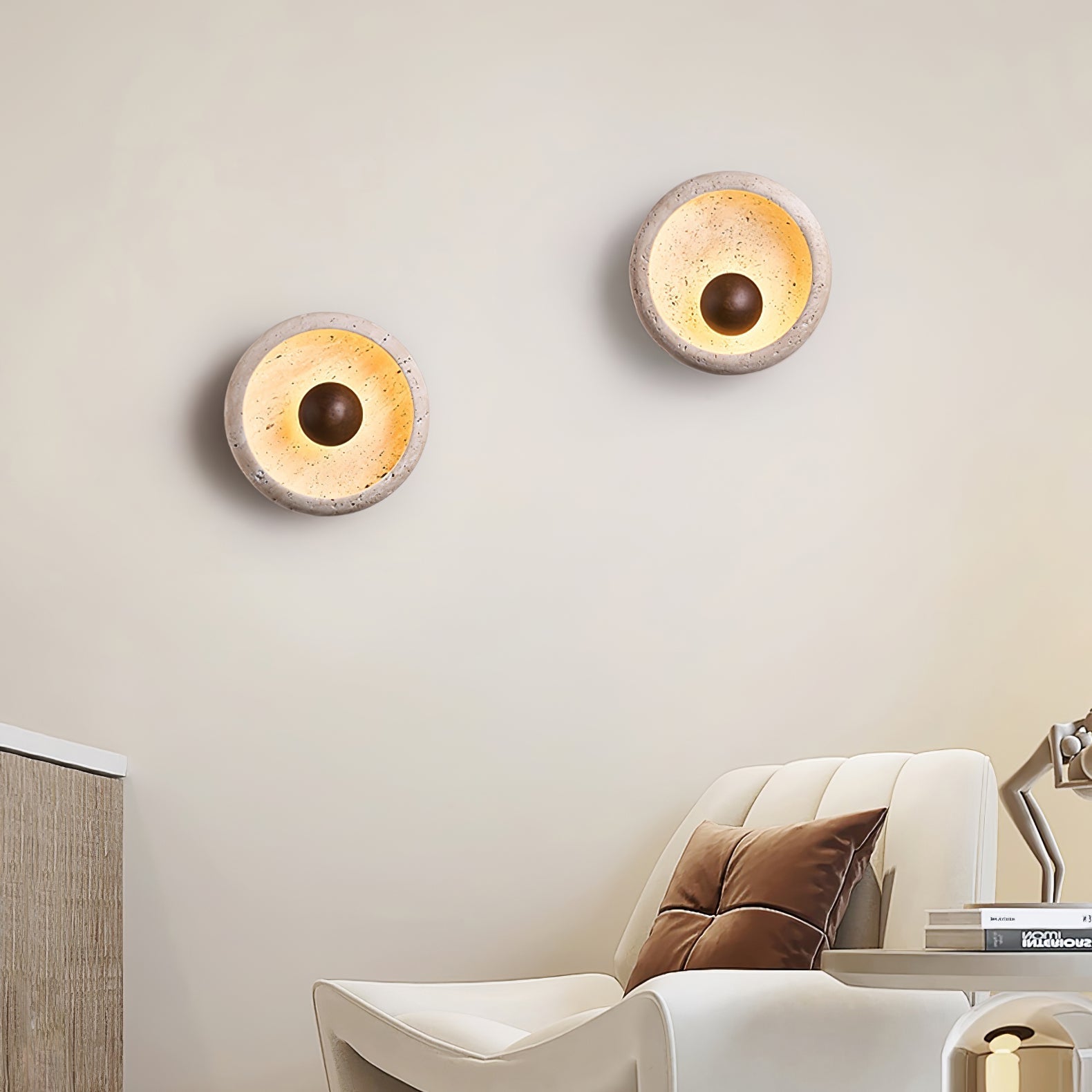 Sophe Travertijnen Wandlamp