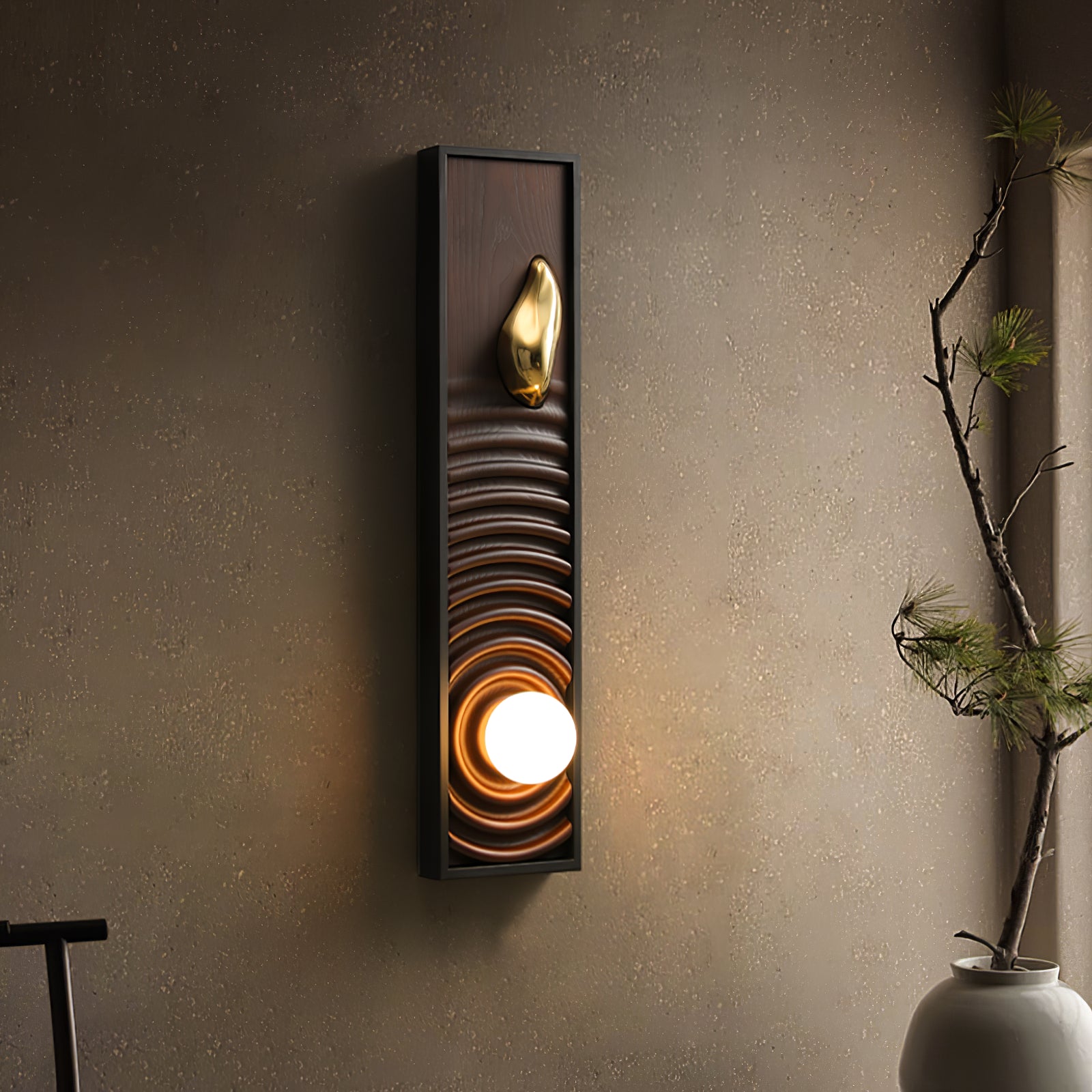 Moluze Houten Wandlamp