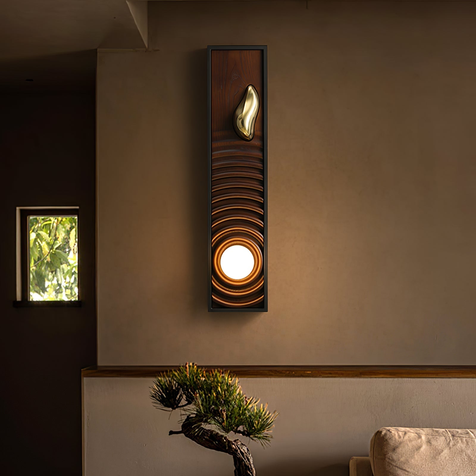 Moluze Houten Wandlamp