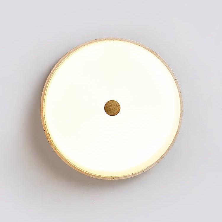 Zelmara Disc Travertijnen Plafondlamp