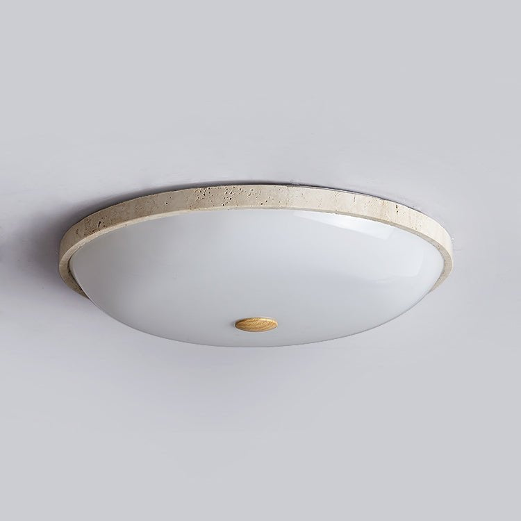 Zelmara Disc Travertijnen Plafondlamp