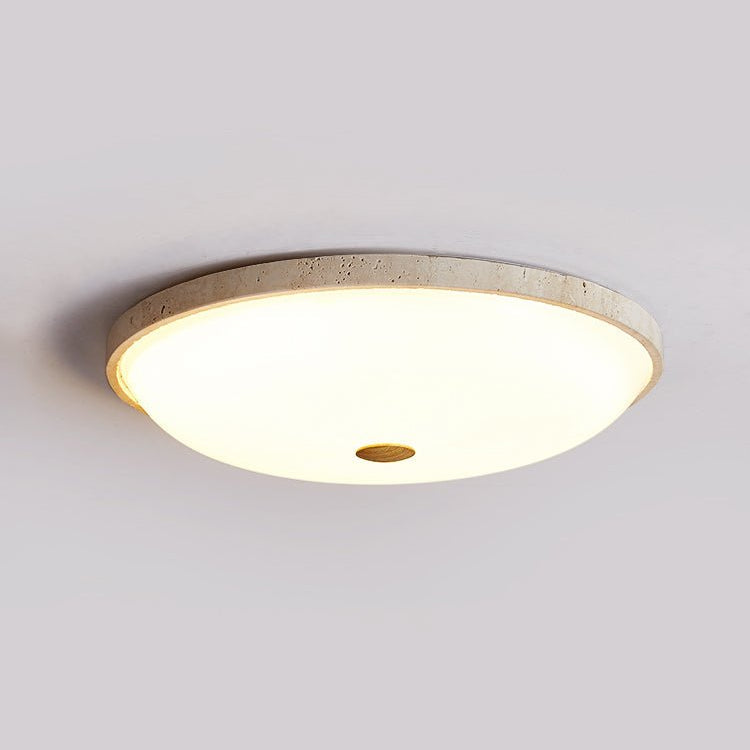 Zelmara Disc Travertijnen Plafondlamp