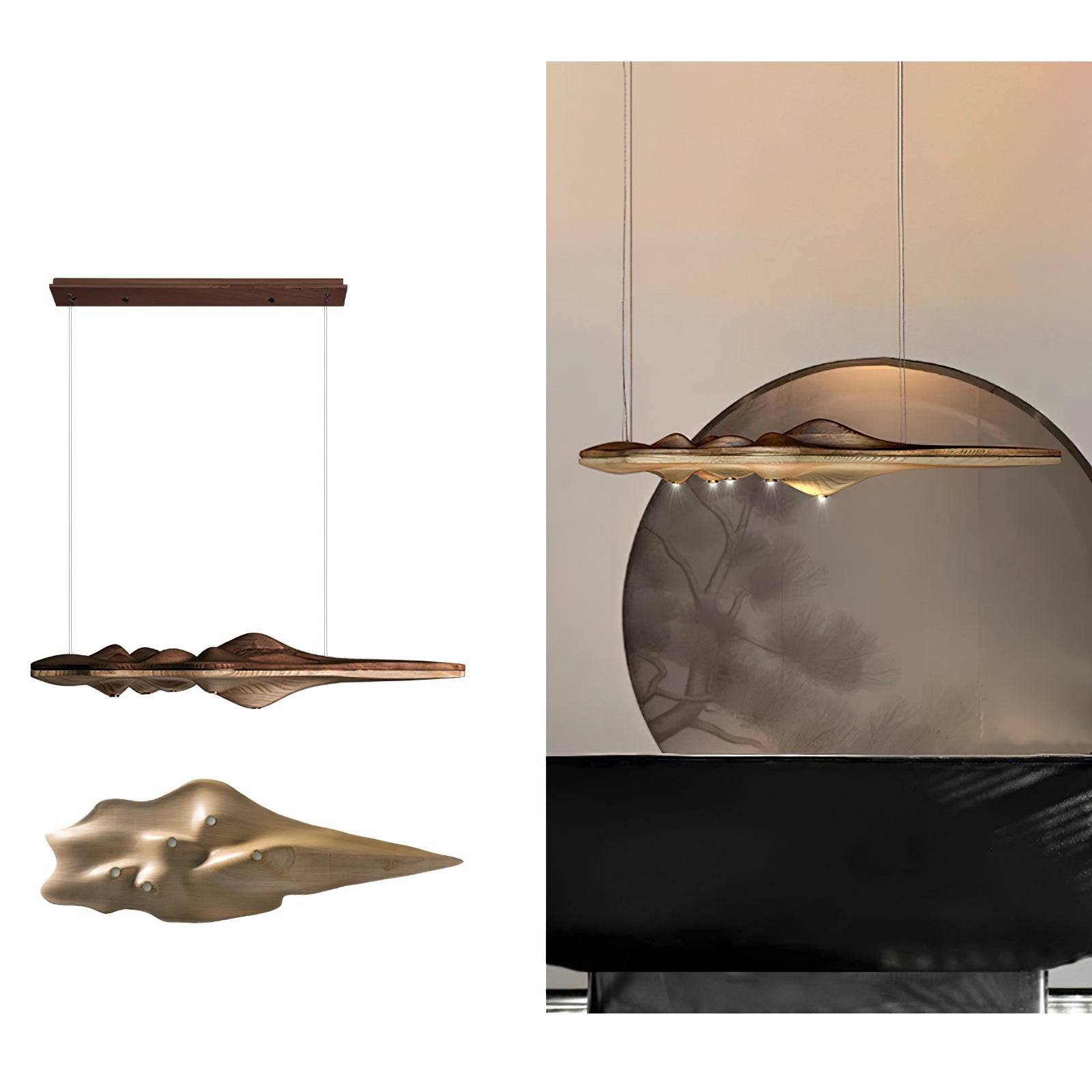 Merocone Houten Hanglamp