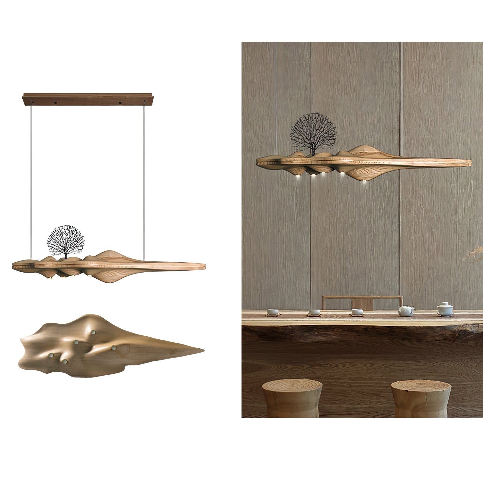 Merocone Houten Hanglamp