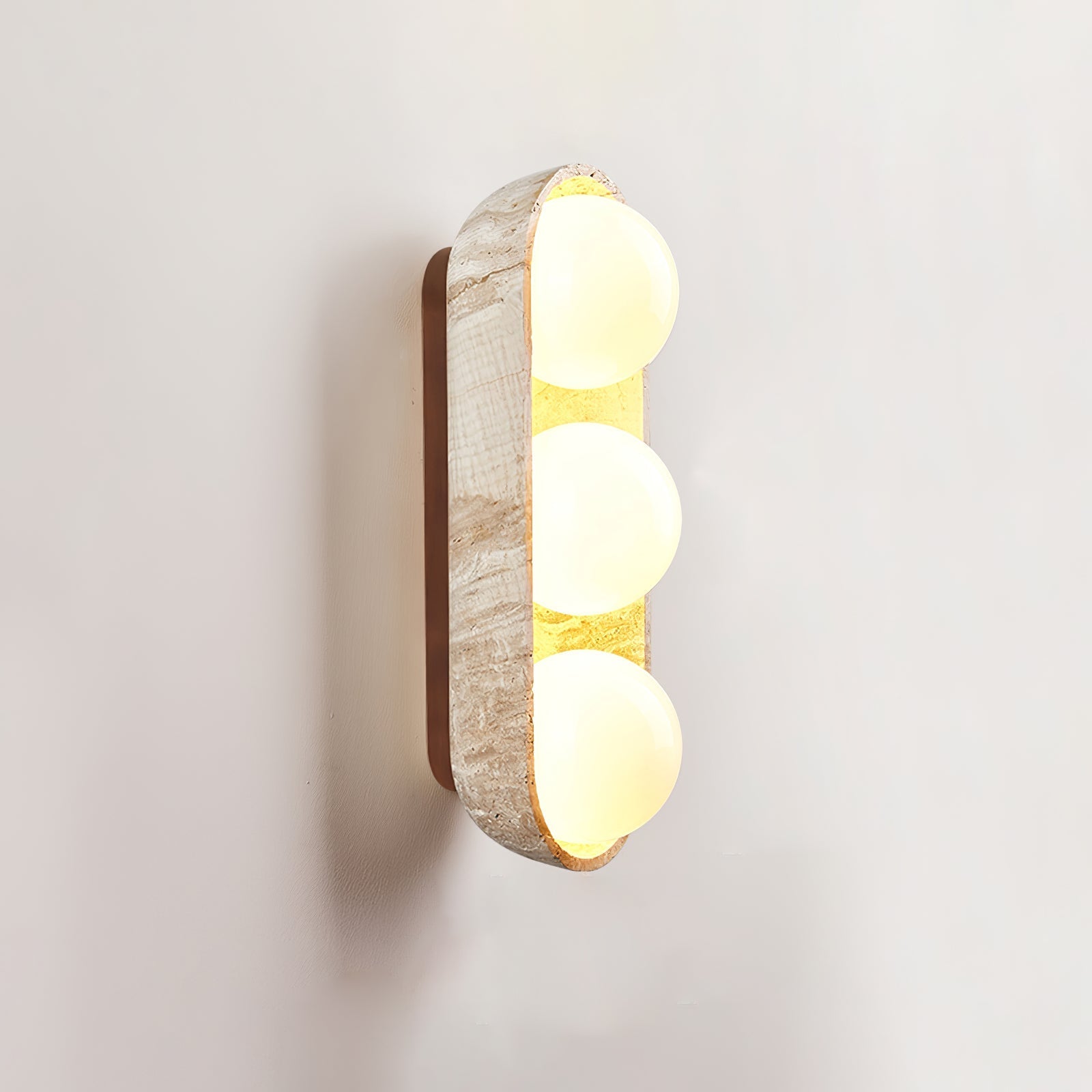 Boscon Triple Natuursteen Wandlamp