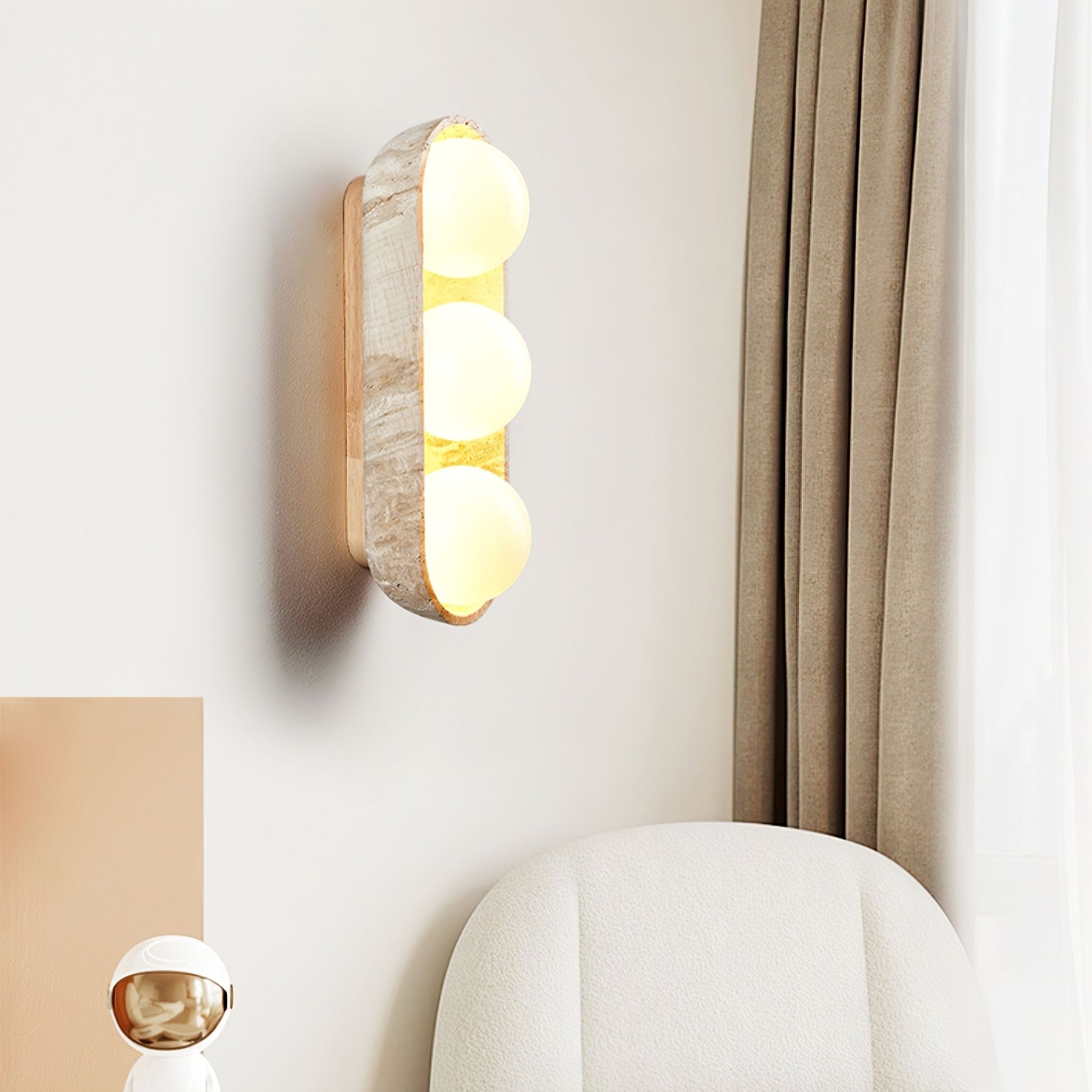 Boscon Triple Natuursteen Wandlamp