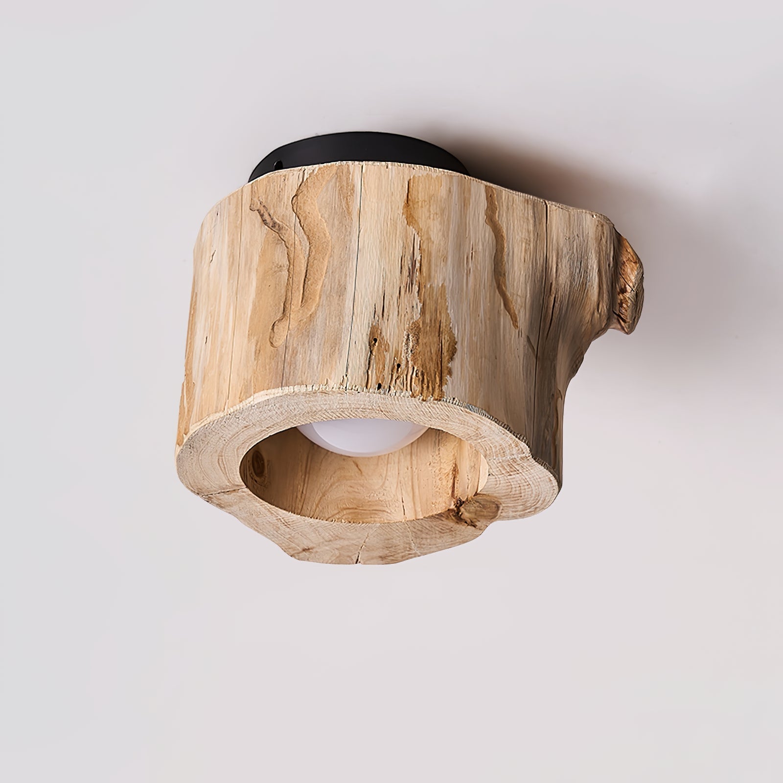 Houtstronk Japandi Stijl Plafondlamp