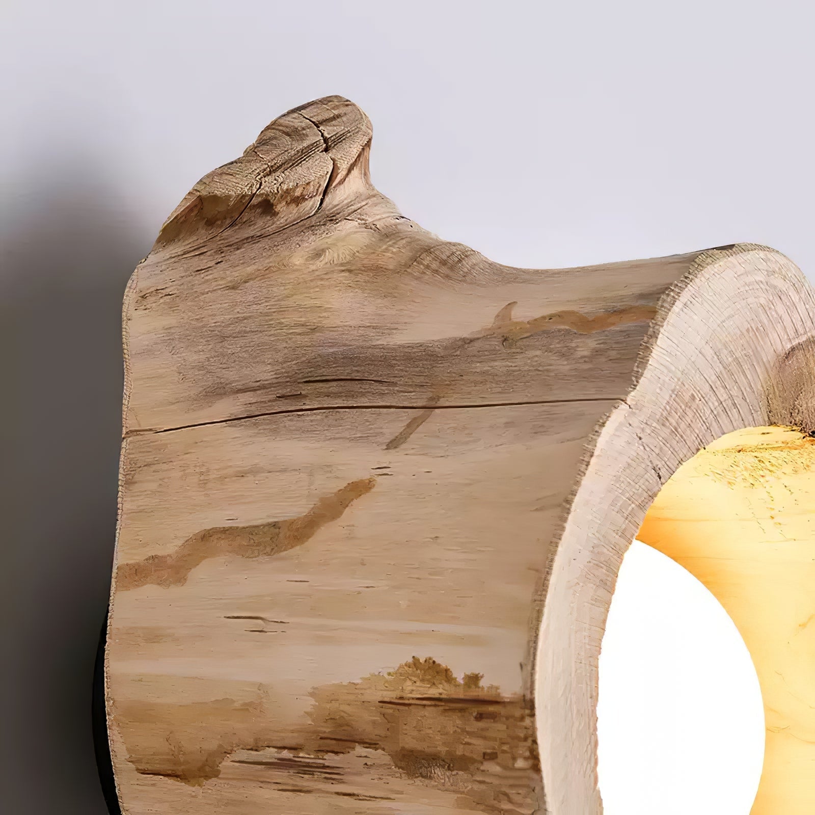 Houtstronk Japandi Stijl Plafondlamp