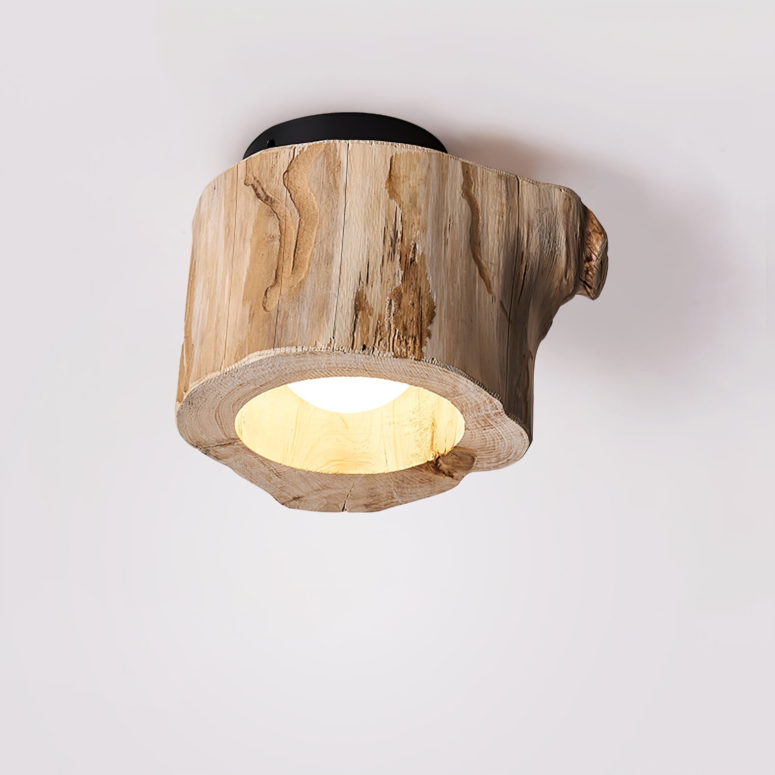 Houtstronk Japandi Stijl Plafondlamp