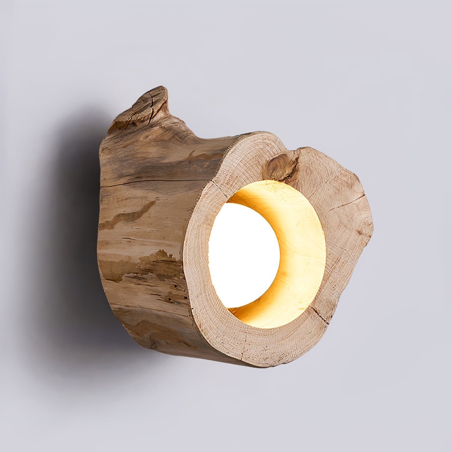 Houtstronk Japandi Stijl Plafondlamp