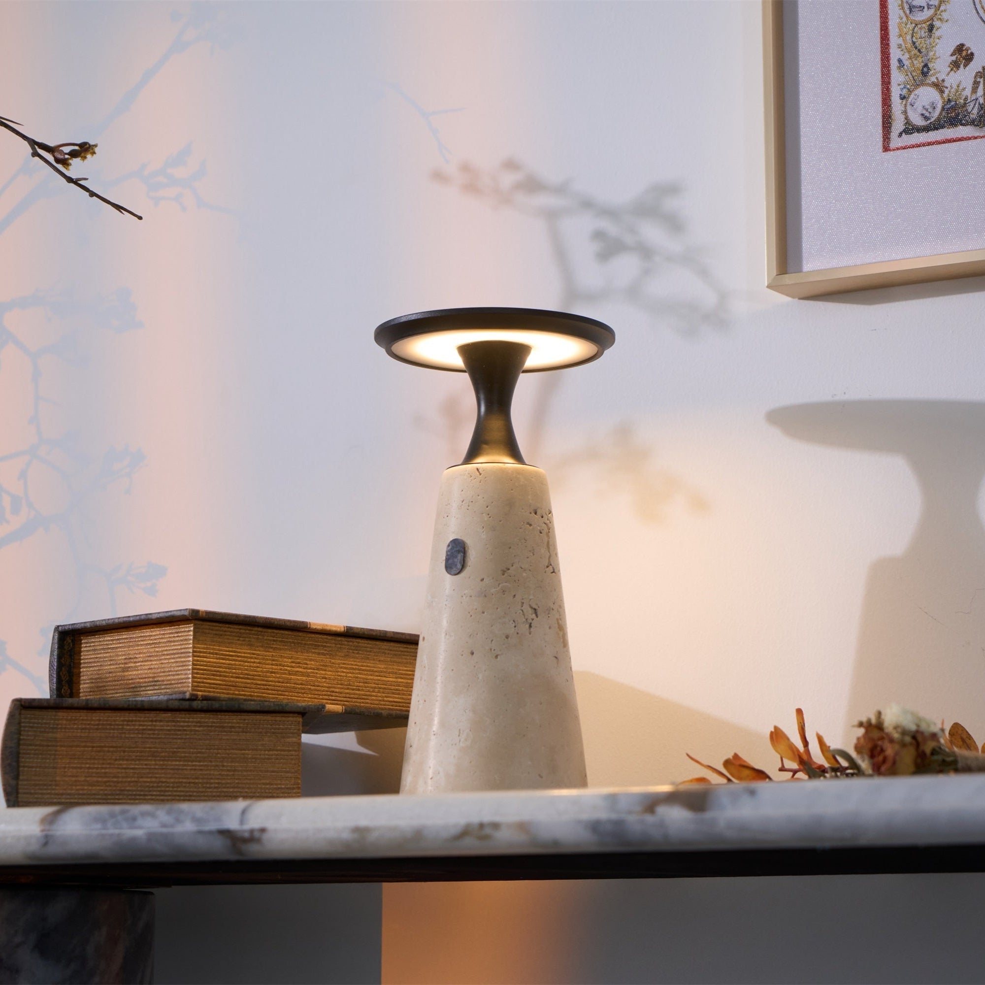 Terchas Oplaadbare Natuursteen Tafellamp