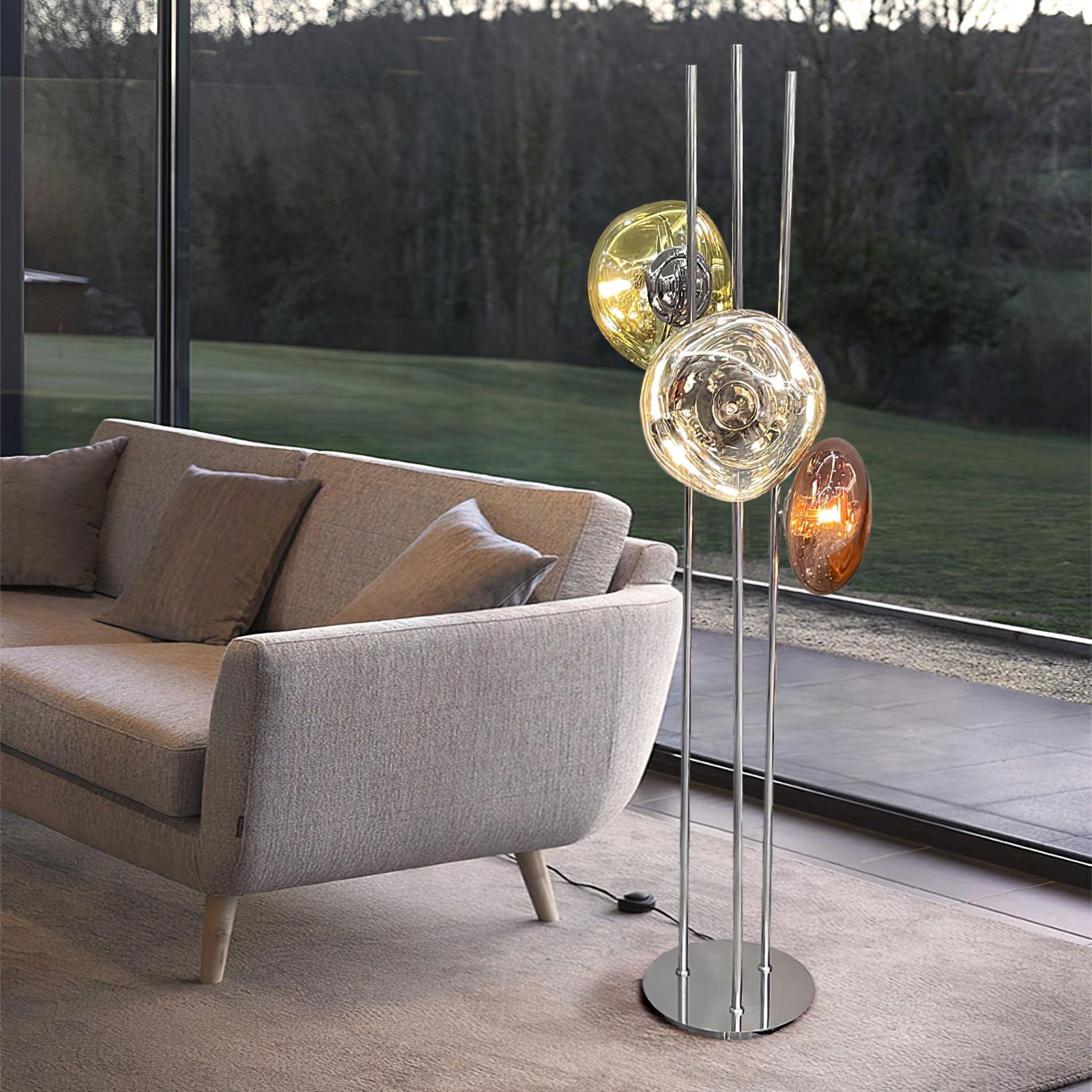 Triple Syrlion Orb Vloerlamp