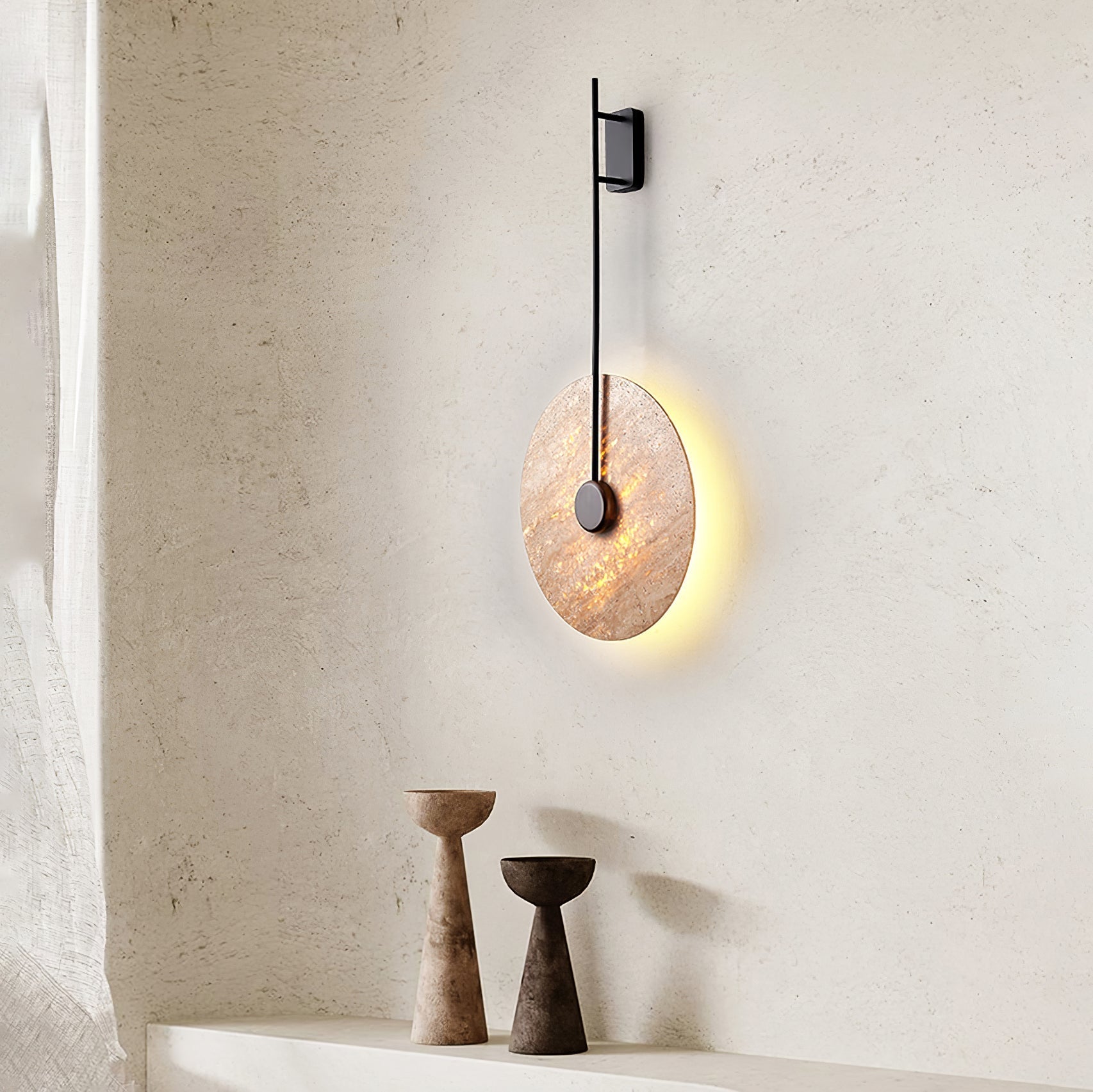 Mofis Travertijnen Wandlamp