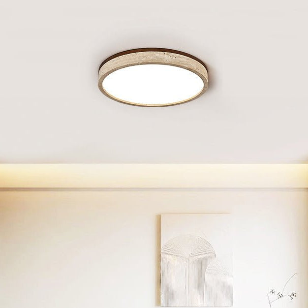 Soma Ronde Travertijnen Plafondlamp