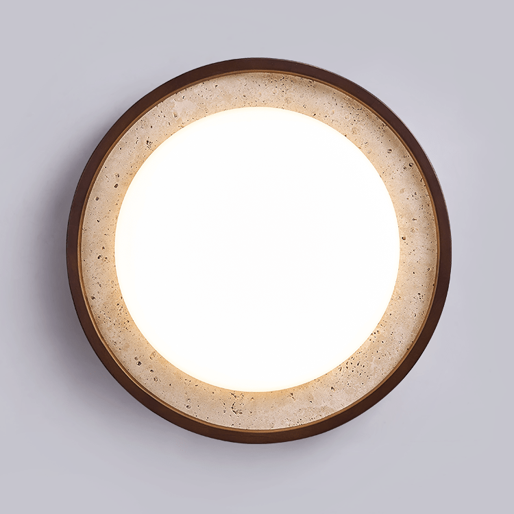 Zeco Travertijnen Planfondlamp