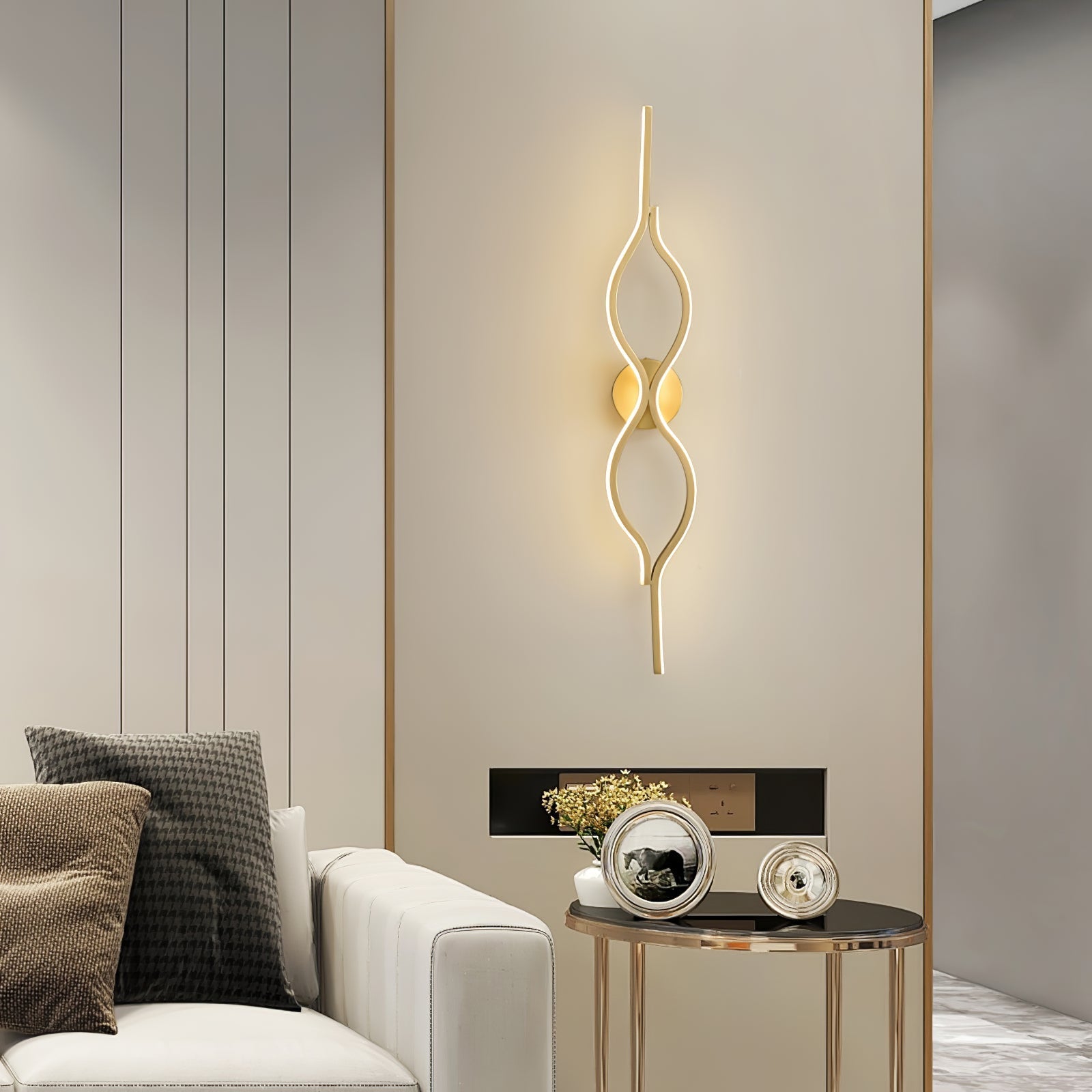 Nexo Wave Messing Wandlamp