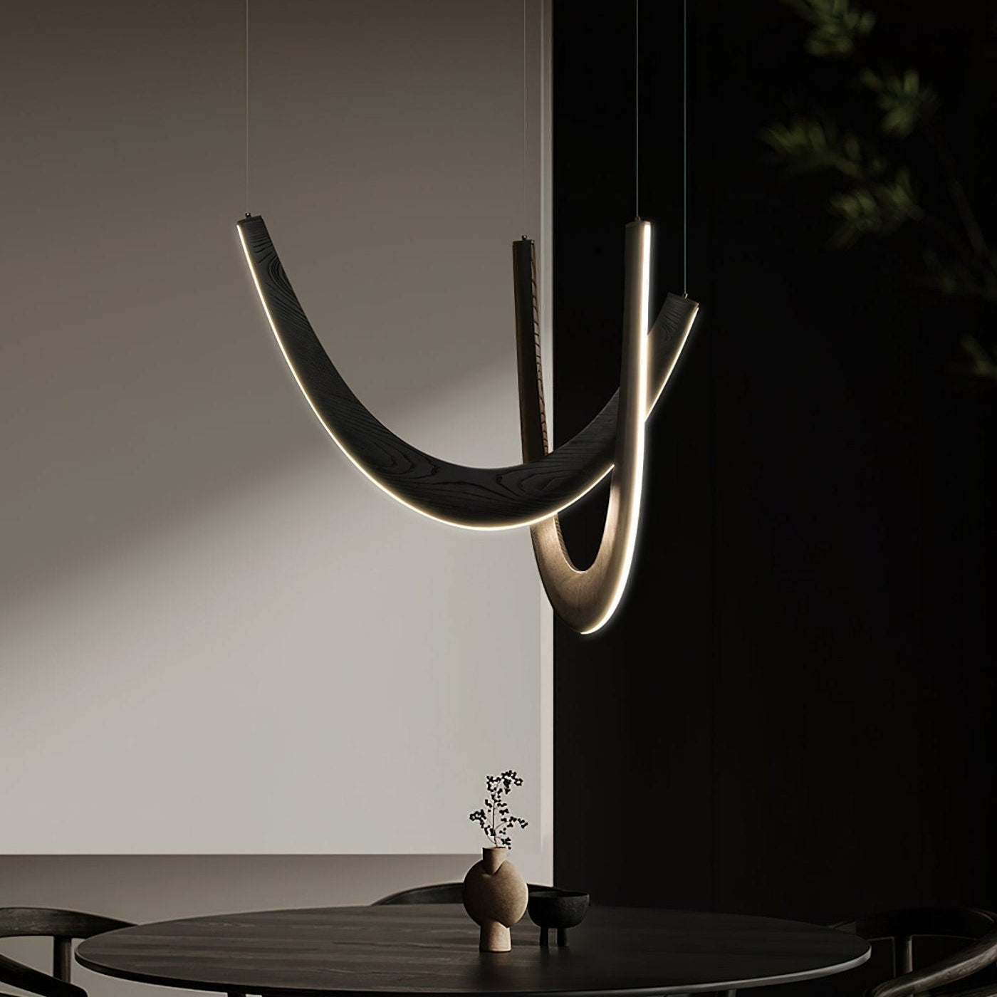 Layn U Vorm Houten Hanglamp