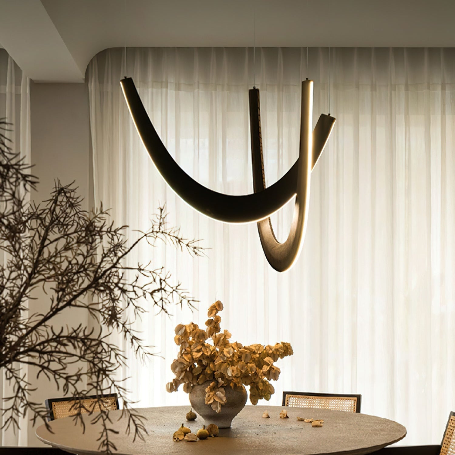 Layn U Vorm Houten Hanglamp