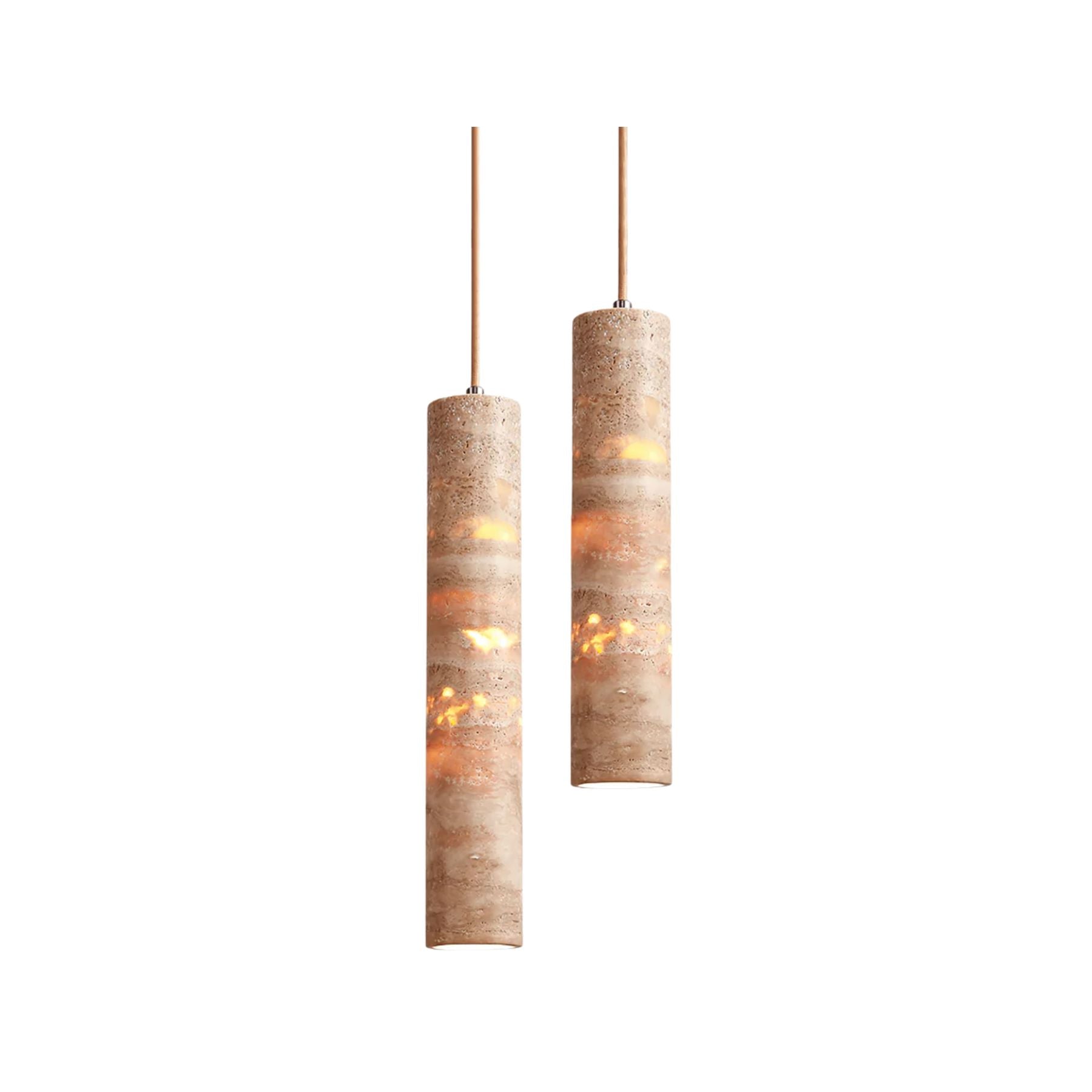 Cylinder Vorm Natuusteen Hanglamp