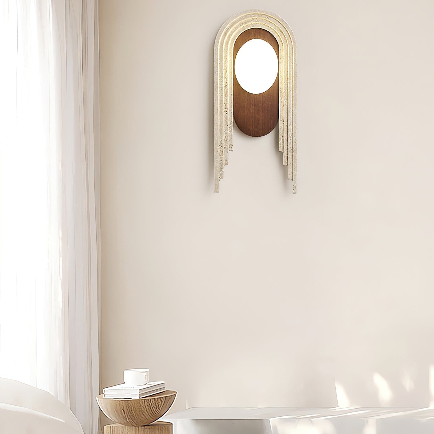 Belva Travertijnen Wandlamp