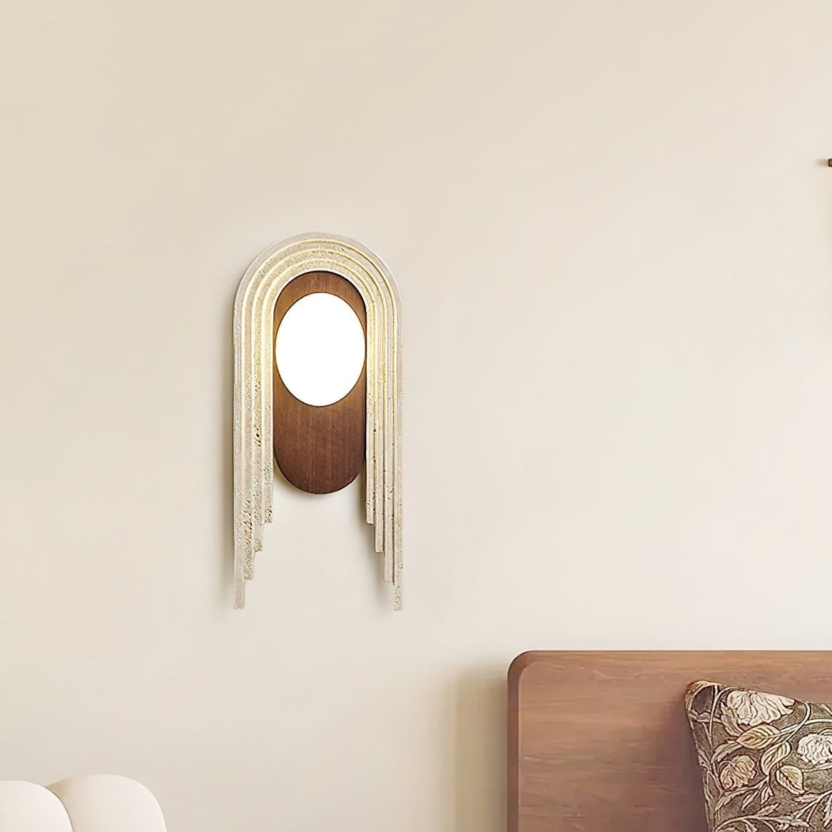 Belva Travertijnen Wandlamp