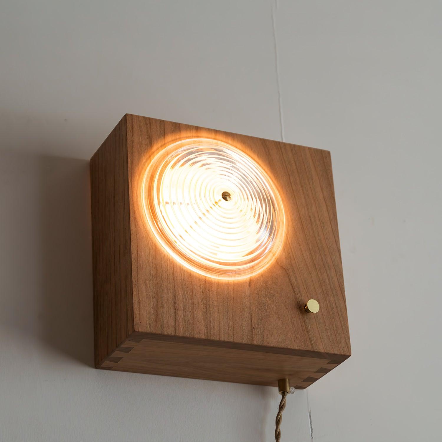 Houten Vintage Camera Wandlamp