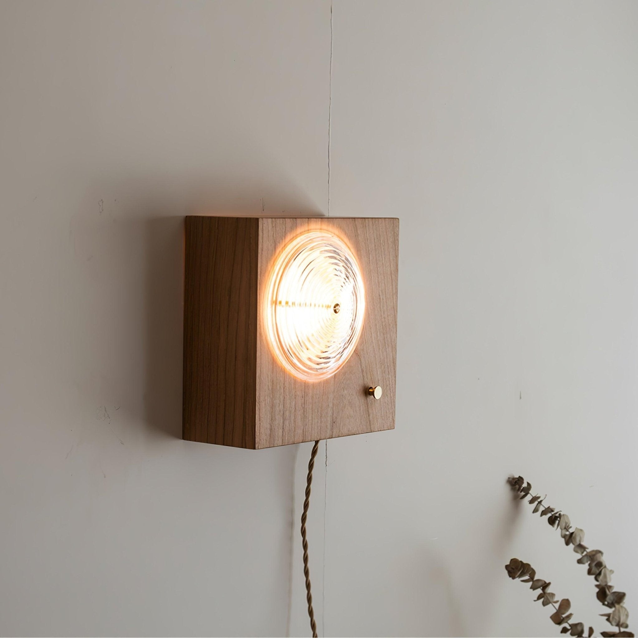 Houten Vintage Camera Wandlamp