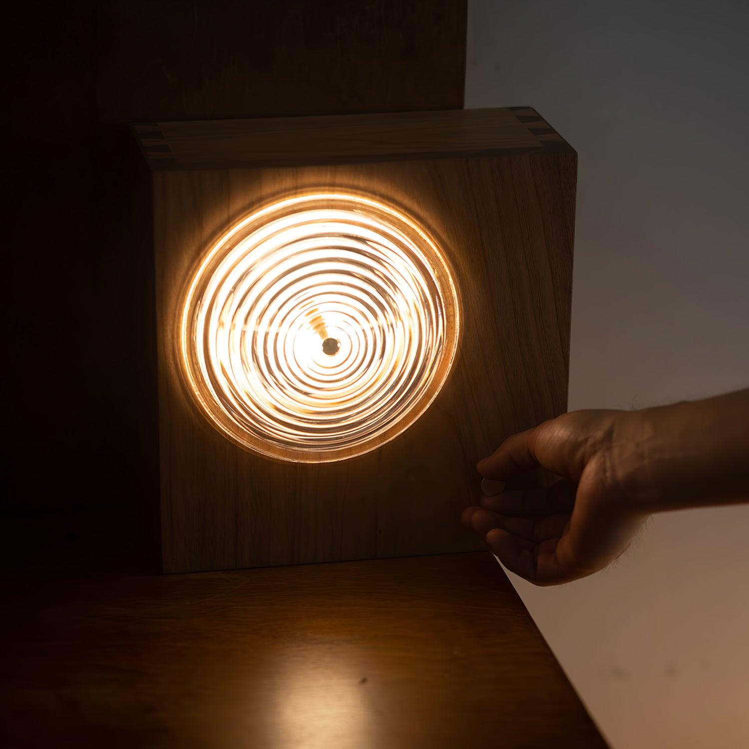 Houten Vintage Camera Wandlamp